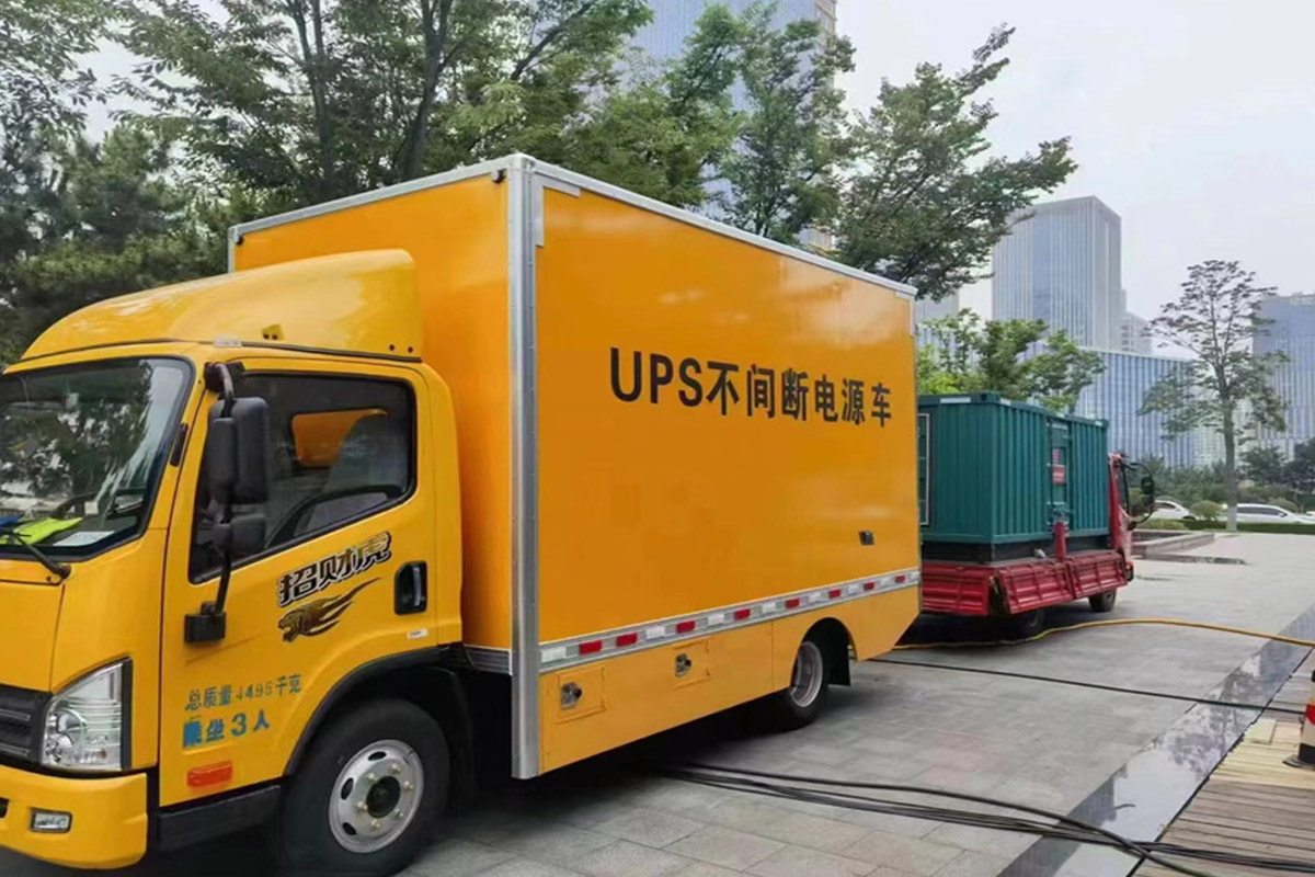 淄博发电机租赁施工现场