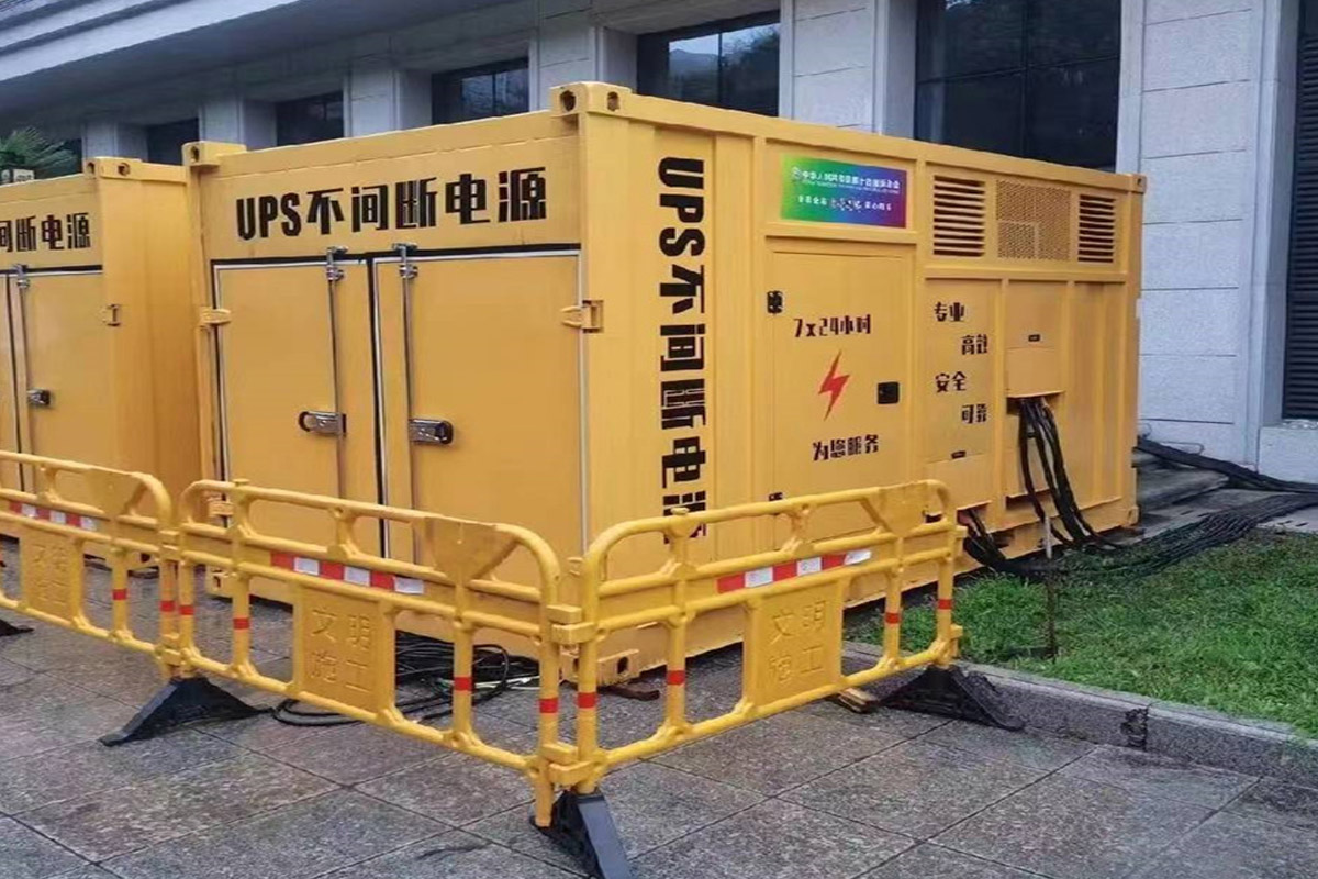 淄博发电机租赁施工现场