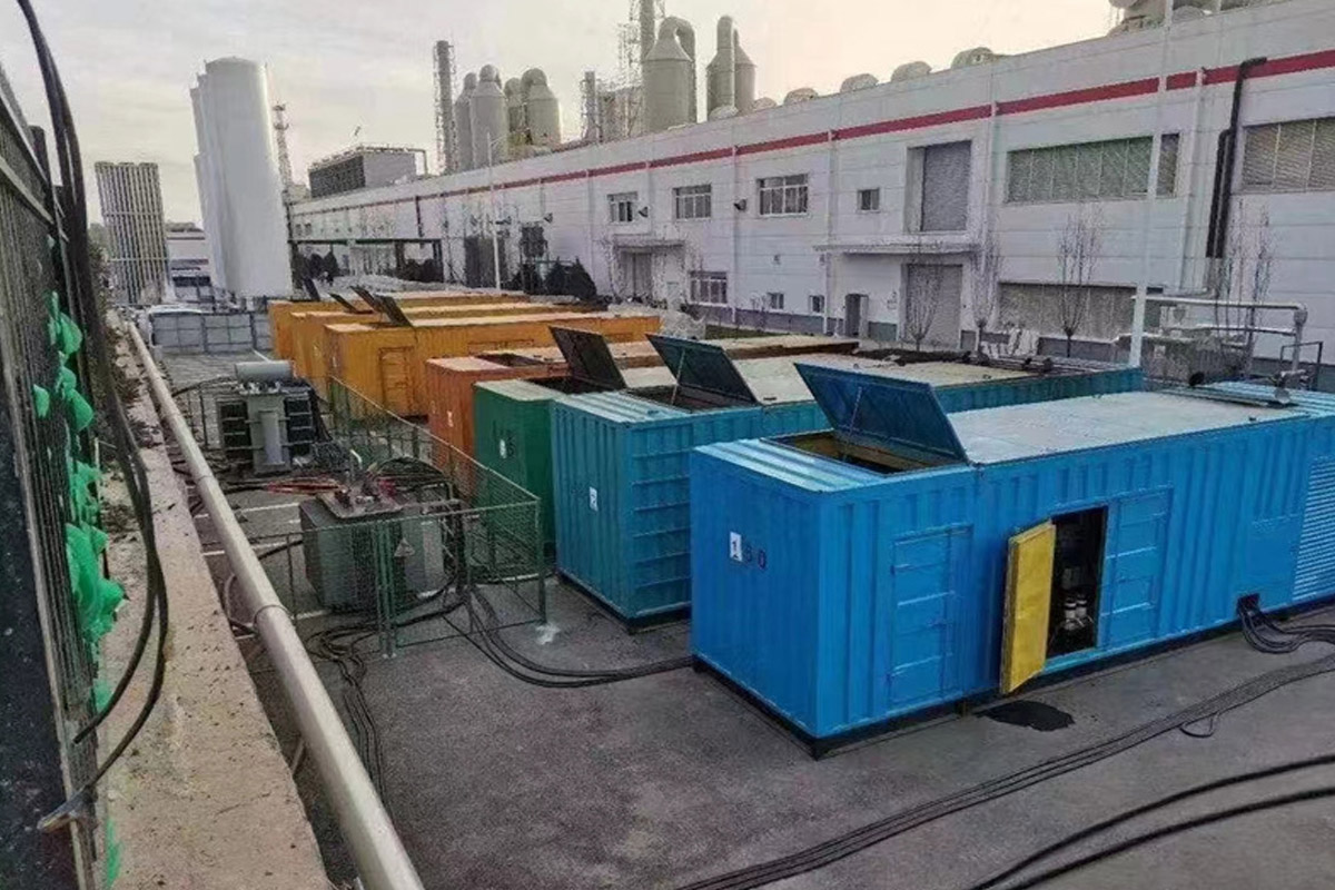 淄博发电机租赁施工现场